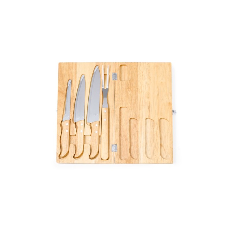 Set de Couteaux Personnalisés Éco-responsables Bergin Matières : bois personnalisable avec votre logo