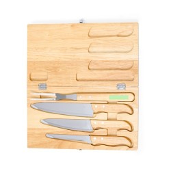 Set de Couteaux Personnalisés Éco-responsables Bergin Matières : bois impression haute définition