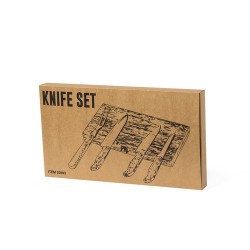 Set de Couteaux Personnalisés Éco-responsables Bergin Matières : bois marquage laser ultra précis