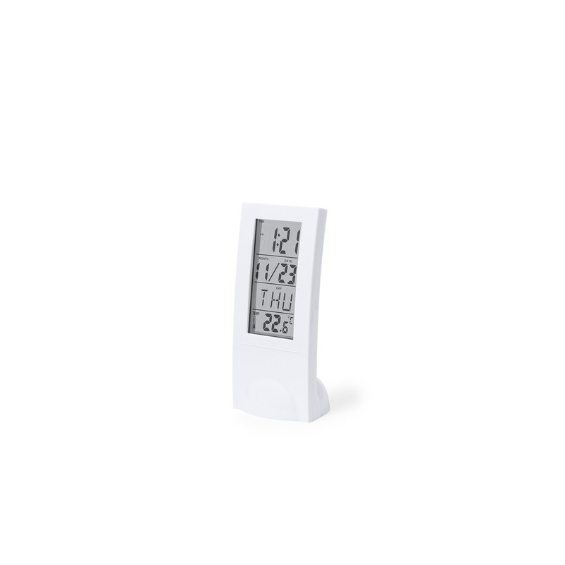 Station Météo Personnalisée Éco-responsable Geibol Couleurs : blanc personnalisable avec votre logo