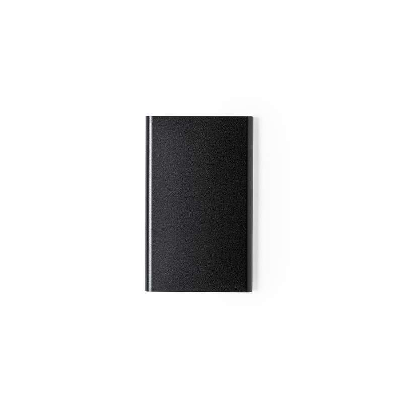 Power Bank Externe Personnalisée 5000 mAh Haryin pas cher Matières : aluminium Couleurs : noir personnalisable avec votre logo