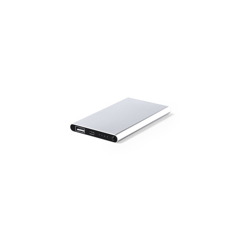 Power Bank Externe Personnalisée 5000 mAh Haryin pas cher Matières : aluminium Couleurs : noir cadeau entreprise pas cher