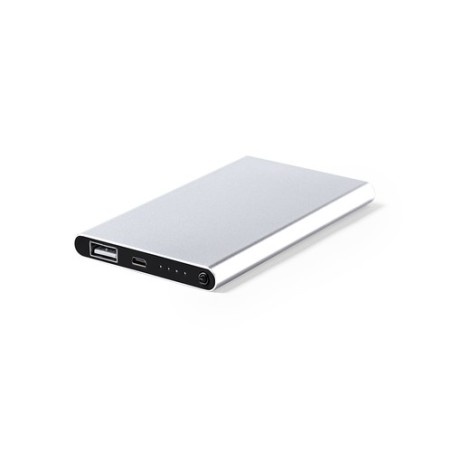 Power Bank Externe Personnalisée 5000 mAh Haryin pas cher Matières : aluminium Couleurs : noir cadeau entreprise pas cher