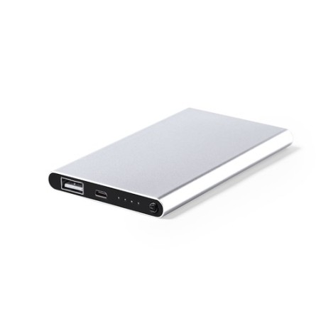 Power Bank Externe Personnalisée 5000 mAh Haryin pas cher Matières : aluminium Couleurs : noir objet promotionnel éco-responsabl