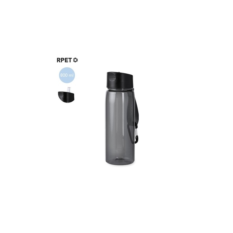 Bidon Éco-responsable 500ml - Alborez Matières : PET recyclé Couleurs : noir objet promotionnel éco-responsable
