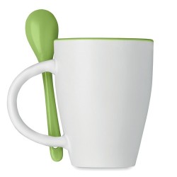 Mug DUAL personnalisé avec cuillère 250 ml impression haute définition