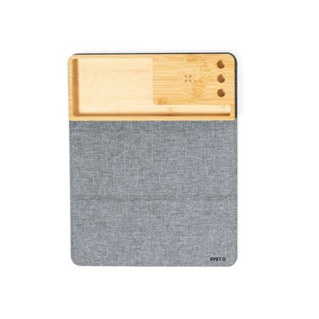 Tapis Souris Multifonction Éco-responsable et Publicitaire avec Chargeur Organisateur Hossian