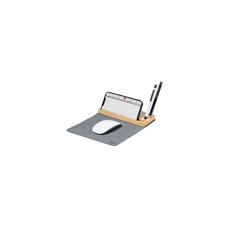 Tapis Souris Multifonction Éco-responsable et Publicitaire avec Chargeur Organisateur Hossian cadeau entreprise pas cher