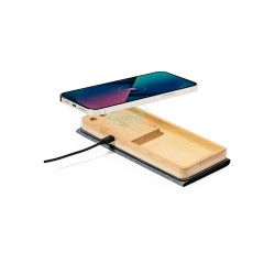 Tapis Souris Multifonction Éco-responsable et Publicitaire avec Chargeur Organisateur Hossian impression haute définition