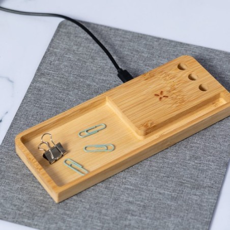 Tapis Souris Multifonction Éco-responsable et Publicitaire avec Chargeur Organisateur Hossian goodies entreprise design