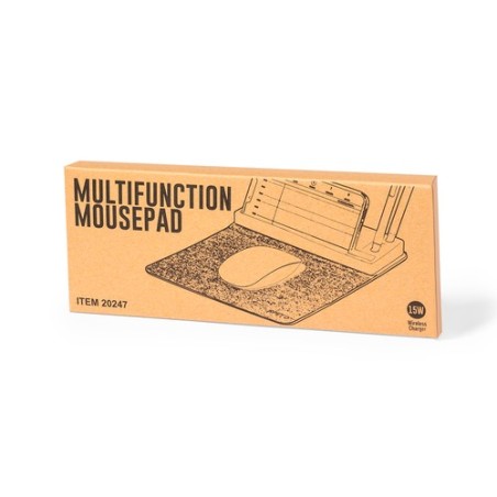 Tapis Souris Multifonction Éco-responsable et Publicitaire avec Chargeur Organisateur Hossian cadeau client original