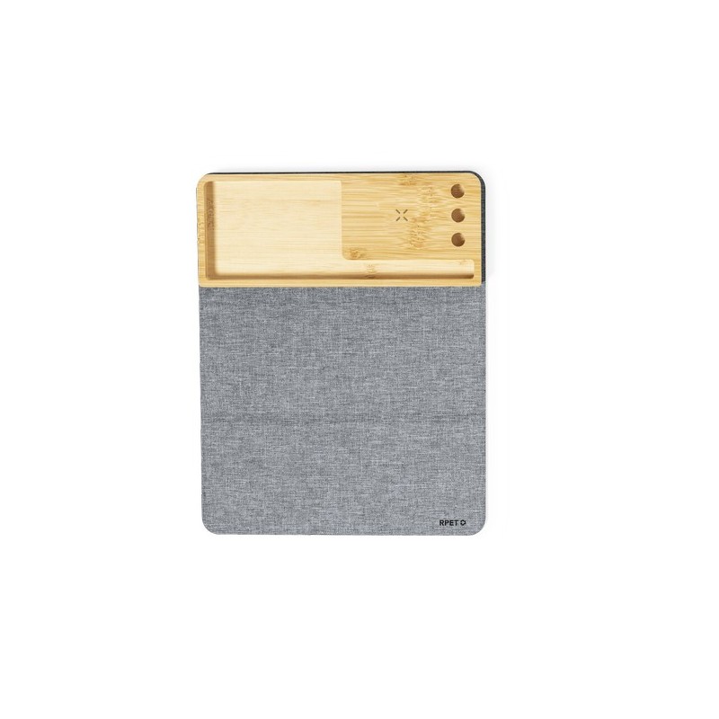 Tapis Souris Multifonction Éco-responsable et Publicitaire avec Chargeur Organisateur Hossian objet publicitaire robuste