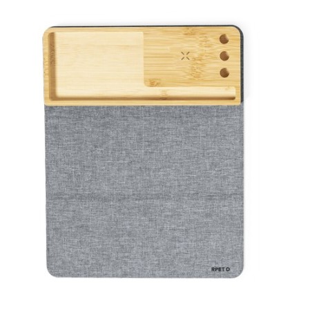 Tapis Souris Multifonction Éco-responsable et Publicitaire avec Chargeur Organisateur Hossian objet publicitaire robuste