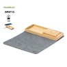 Tapis Souris Multifonction Éco-responsable et Publicitaire avec Chargeur Organisateur Hossian marquage couleur éclatante