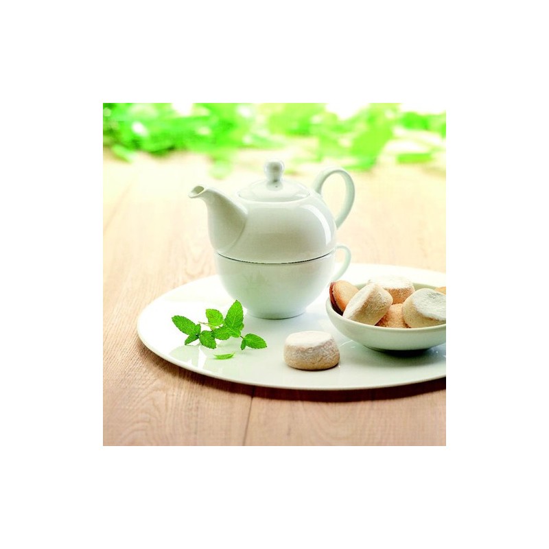 Théière et tasse personnalisées 400 ml - TEA TIME Matières : porcelaine Couleurs : blanc impression haute définition
