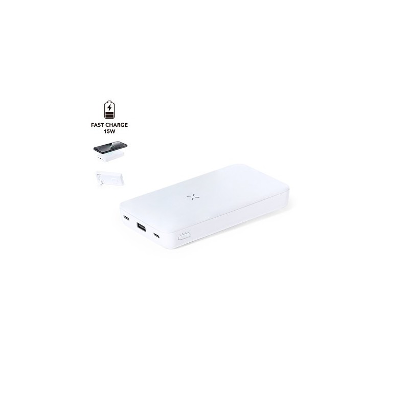 Batterie Externe Personnalisée Power Bank Barry Couleurs : blanc personnalisable avec votre logo