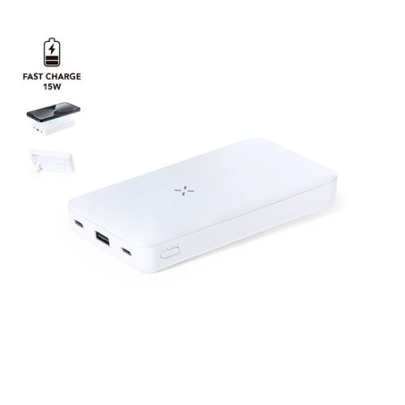 Batterie Externe Personnalisée Power Bank Barry Couleurs : blanc personnalisable avec votre logo