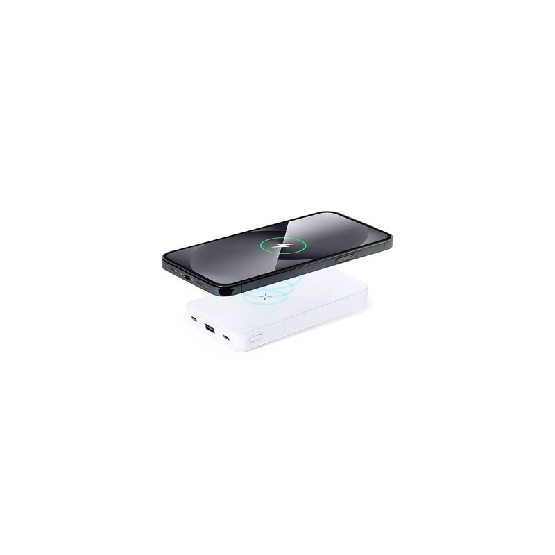 Batterie Externe Personnalisée Power Bank Barry Couleurs : blanc impression haute définition