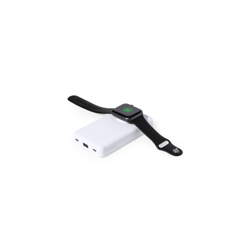 Batterie Externe Personnalisée Power Bank Barry Couleurs : blanc marquage laser ultra précis