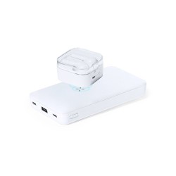 Batterie Externe Personnalisée Power Bank Barry Couleurs : blanc cadeau collaborateur premium