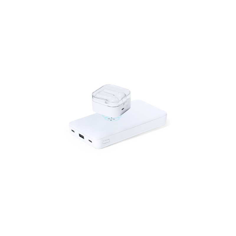 Batterie Externe Personnalisée Power Bank Barry Couleurs : blanc cadeau collaborateur premium