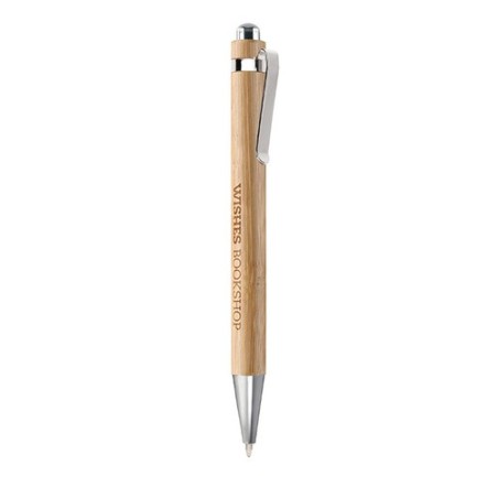 Stylo bille automatique personnalisé  SUMATRA Matières : bambou Couleurs : bois personnalisable avec votre logo