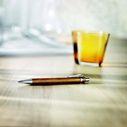 Stylo bille automatique personnalisé  SUMATRA Matières : bambou Couleurs : bois cadeau entreprise pas cher