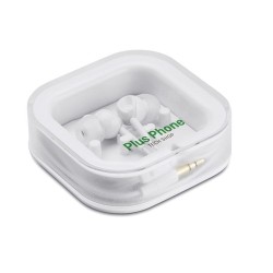Oreillettes en silicone personnalisées pour une isolation sonore - MUSISOFT Matières : polystyrène (PS) Couleurs : blanc goodies