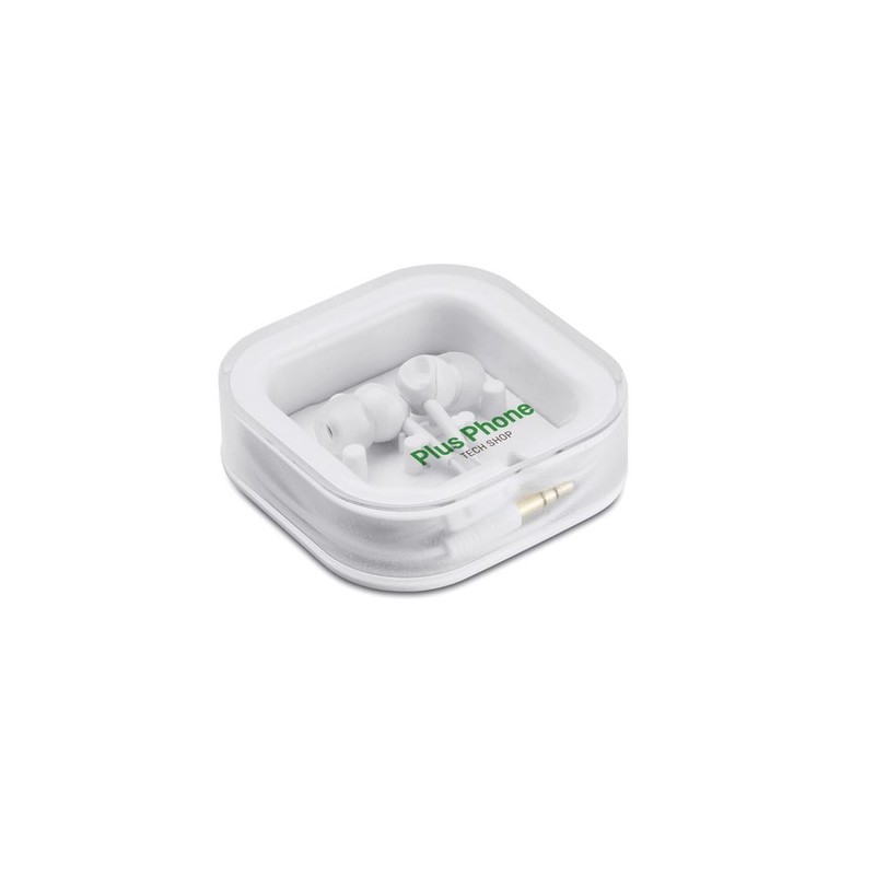 Oreillettes en silicone personnalisées pour une isolation sonore - MUSISOFT Matières : polystyrène (PS) Couleurs : blanc goodies