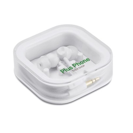 Oreillettes en silicone personnalisées pour une isolation sonore - MUSISOFT Matières : polystyrène (PS) Couleurs : blanc goodies