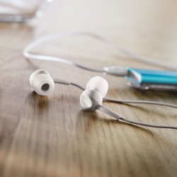 Oreillettes en silicone personnalisées pour une isolation sonore - MUSISOFT Matières : polystyrène (PS) Couleurs : blanc impress