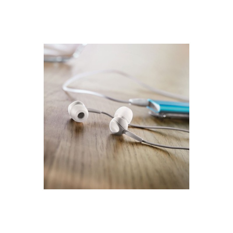 Oreillettes en silicone personnalisées pour une isolation sonore - MUSISOFT Matières : polystyrène (PS) Couleurs : blanc impress