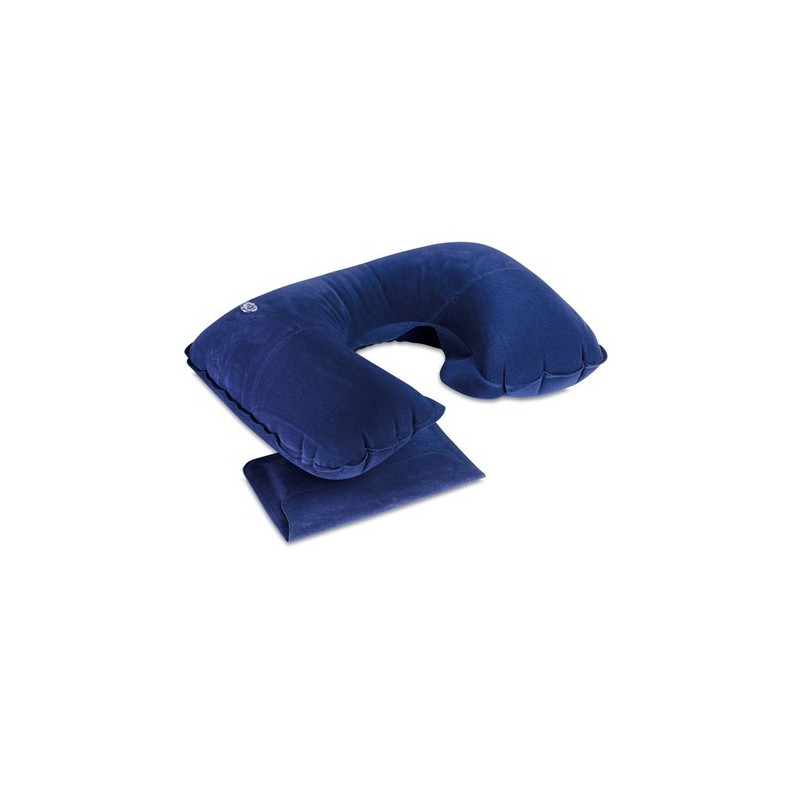 Oreiller gonflable personnalisé avec étui - Travelconfort Matières : PVC Couleurs : bleu cadeau entreprise pas cher