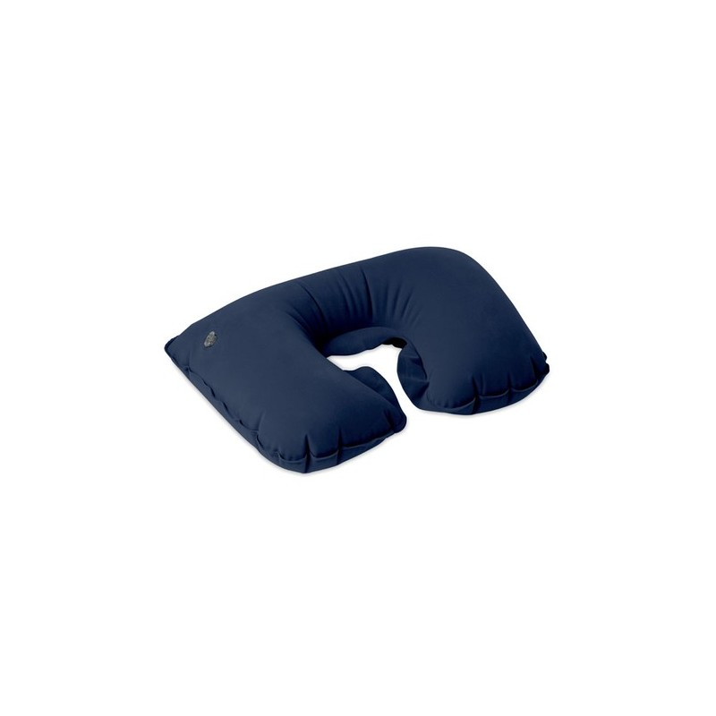 Oreiller gonflable personnalisé avec étui - Travelconfort Matières : PVC Couleurs : bleu impression haute définition