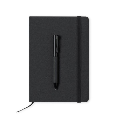 Set Personnalisé de Cahier et Stylo Nimaly Matières : polyester Couleurs : noir