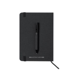 Set Personnalisé de Cahier et Stylo Nimaly Matières : polyester Couleurs : noir goodies publicitaire événementiel
