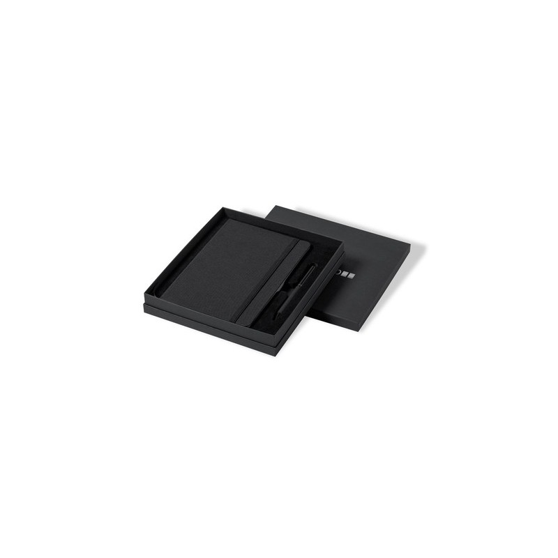 Set Personnalisé de Cahier et Stylo Nimaly Matières : polyester Couleurs : noir livraison express 24h 48h