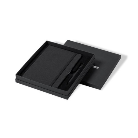 Set Personnalisé de Cahier et Stylo Nimaly Matières : polyester Couleurs : noir livraison express 24h 48h