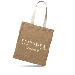 Sac provisions  en jute personnalisé JUHU Matières : jute Couleurs : beige cadeau entreprise pas cher