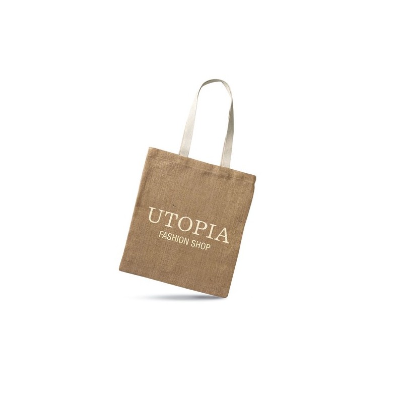 Sac provisions  en jute personnalisé JUHU Matières : jute Couleurs : beige cadeau entreprise pas cher