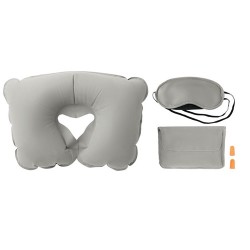 Set de Voyage Confortable Personnalisé avec Oreiller, Masque et Bouchons TRAVELPLUS Matières : PVC Couleurs : bleu 2