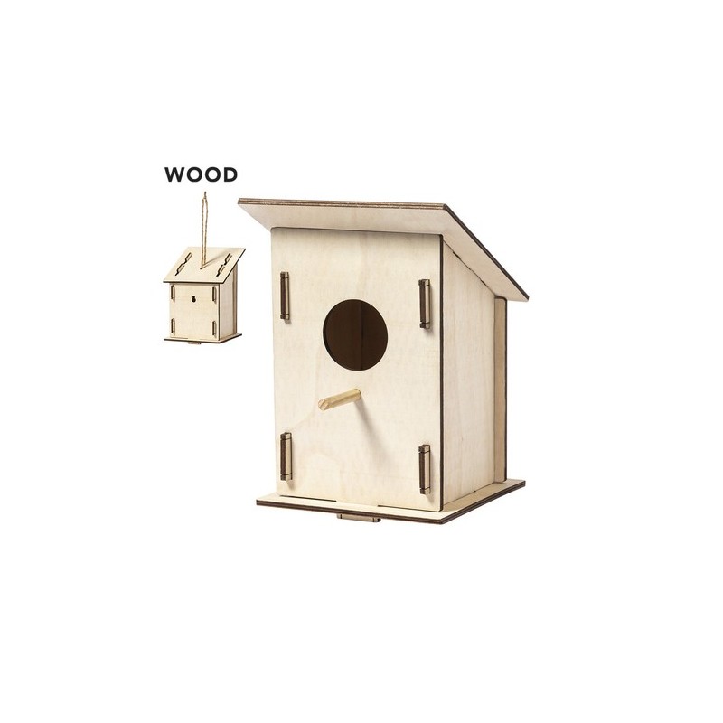 Nichoir en Bois Personnalisé Éco-responsable - Maison d'Oiseau Pecker Matières : bois