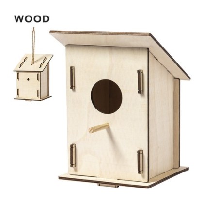 Nichoir en Bois Personnalisé Éco-responsable - Maison d'Oiseau Pecker Matières : bois