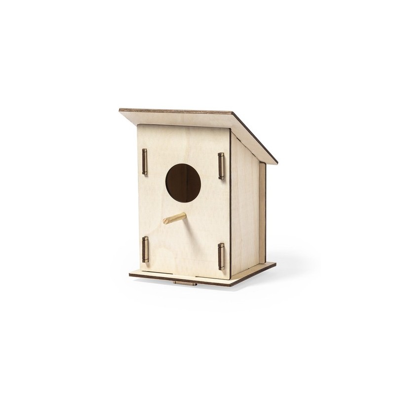 Nichoir en Bois Personnalisé Éco-responsable - Maison d'Oiseau Pecker Matières : bois cadeau entreprise pas cher