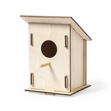 Nichoir en Bois Personnalisé Éco-responsable - Maison d'Oiseau Pecker Matières : bois cadeau entreprise pas cher