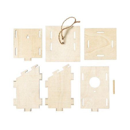 Nichoir en Bois Personnalisé Éco-responsable - Maison d'Oiseau Pecker Matières : bois goodies publicitaire événementiel