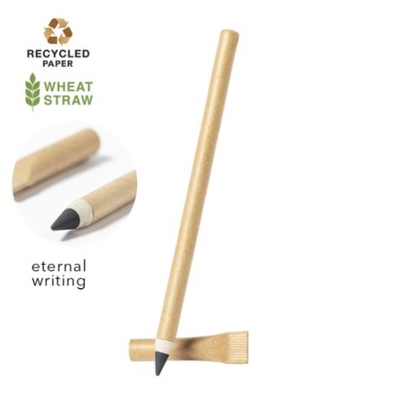 Stylo Éco-responsable Personnalisé Pas Cher - Crayon Éternel Yeidy Matières : carton recyclé Couleurs : naturel personnalisable 