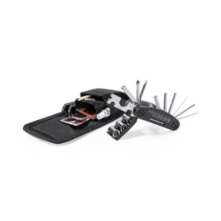 Kit Pratique et Complet de Réparation de Vélo - Gerald Matières : polyester Couleurs : noir cadeau entreprise pas cher