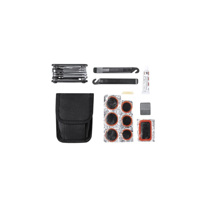 Kit Pratique et Complet de Réparation de Vélo - Gerald Matières : polyester Couleurs : noir goodies publicitaire événementiel