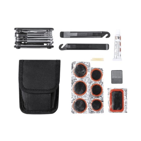 Kit Pratique et Complet de Réparation de Vélo - Gerald Matières : polyester Couleurs : noir goodies publicitaire événementiel